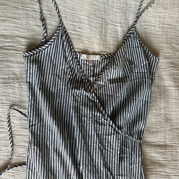 Wayf striped midi wrap dress - Picture 4 of 4